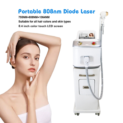 12 X 20mm 808nm Diode Laser 4K Screen Facial Hair Removal Secara Alami Permanen
